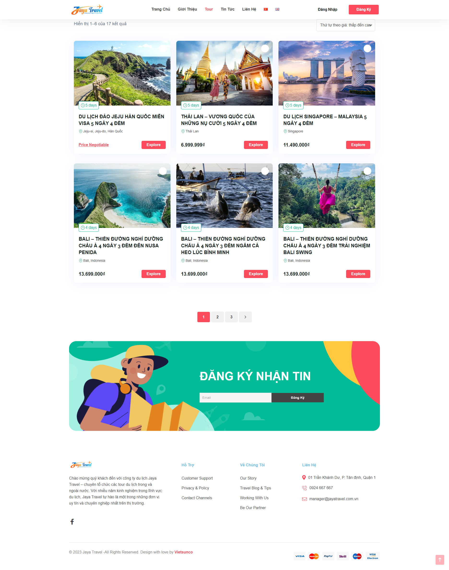 Dự án Website du lịch Jayatravel